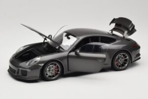 Porsche 911 991 GT3 Grey Metallic Minichamps 1:18 110062720 Metal - imaginea 2 din 8