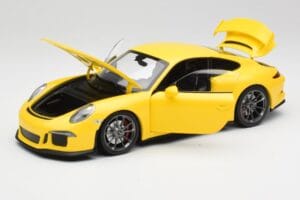 Porsche 911 991 GT3 Racing Galben & Jante Argintii Minichamps 1:18 110062722 Metal - imaginea 2 din 8