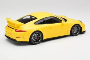Porsche 911 991 GT3 Racing Galben & Jante Argintii Minichamps 1:18 110062722 Metal - imaginea 3 din 8