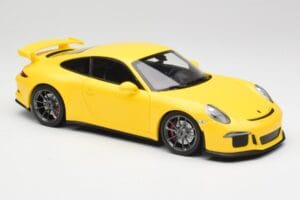 Porsche 911 991 GT3 Racing Galben & Jante Argintii Minichamps 1:18 110062722 Metal - imaginea 6 din 8