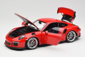 Porsche 911 991 GT3 RS Guards Roșu Jante Argintii AUTOart 1:18 78165 Metal - imaginea 2 din 8