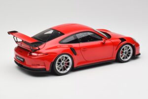 Porsche 911 991 GT3 RS Guards Roșu Jante Argintii AUTOart 1:18 78165 Metal - imaginea 3 din 8