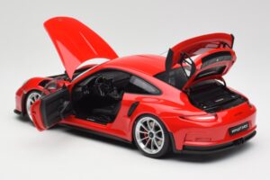 Porsche 911 991 GT3 RS Guards Roșu Jante Argintii AUTOart 1:18 78165 Metal - imaginea 5 din 8