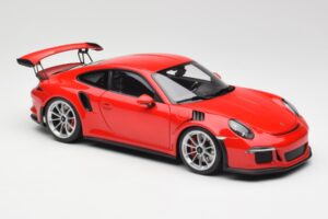 Porsche 911 991 GT3 RS Guards Roșu Jante Argintii AUTOart 1:18 78165 Metal - imaginea 6 din 8