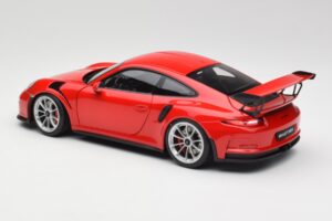 Porsche 911 991 GT3 RS Guards Roșu Jante Argintii AUTOart 1:18 78165 Metal - imaginea 7 din 8