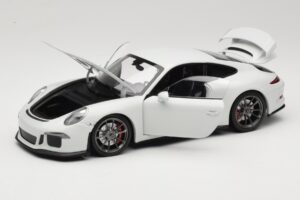 Porsche 911 991 GT3 Alb Cu Jante Argintii Minichamps 1:18 113062721 Metal - imaginea 2 din 8
