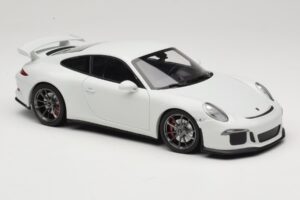 Porsche 911 991 GT3 Alb Cu Jante Argintii Minichamps 1:18 113062721 Metal - imaginea 6 din 8