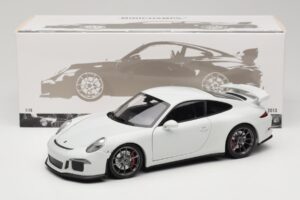 Porsche 911 991 GT3 Alb Cu Jante Argintii Minichamps 1:18 113062721 Metal - imaginea 8 din 8