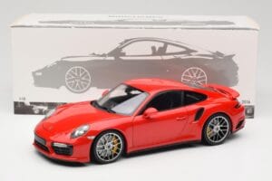 Porsche 911 991 Turbo S Guards Red Minichamps 1:18 110067122 Metal - imaginea 8 din 8
