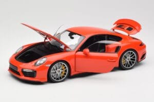 Porsche 911 991 Turbo S Lava Orange Minichamps 1:18 110067120 Metal - imaginea 2 din 8