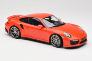 Porsche 911 991 Turbo S Lava Orange Minichamps 1:18 110067120 Metal - imaginea 6 din 8