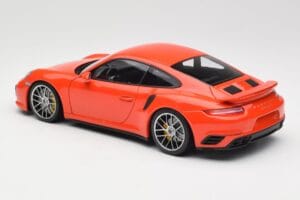 Porsche 911 991 Turbo S Lava Orange Minichamps 1:18 110067120 Metal - imaginea 7 din 8