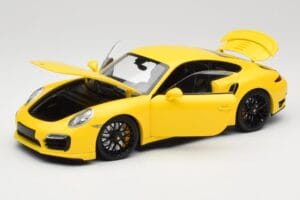 Porsche 911 991 Turbo S Galben Cu Jante Negre Minichamps 1:18 110062321 Metal - imaginea 2 din 8