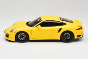 Porsche 911 991 Turbo S Galben Cu Jante Negre Minichamps 1:18 110062321 Metal - imaginea 4 din 8