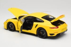 Porsche 911 991 Turbo S Galben Cu Jante Negre Minichamps 1:18 110062321 Metal - imaginea 5 din 8