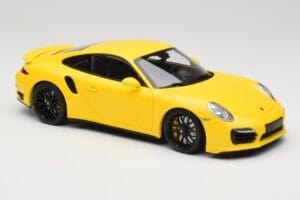 Porsche 911 991 Turbo S Galben Cu Jante Negre Minichamps 1:18 110062321 Metal - imaginea 6 din 8