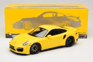 Porsche 911 991 Turbo S Galben Cu Jante Negre Minichamps 1:18 110062321 Metal - imaginea 8 din 8
