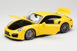 Porsche 911 991 Turbo S Galben Cu Jante Argintii Minichamps 1:18 110062322 Metal - imaginea 2 din 8