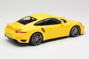 Porsche 911 991 Turbo S Galben Cu Jante Argintii Minichamps 1:18 110062322 Metal - imaginea 3 din 8