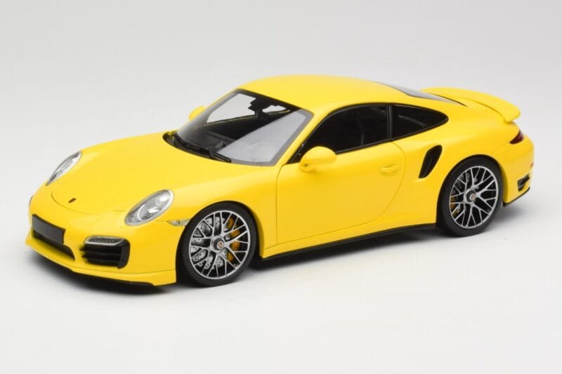 Porsche 911 991 Turbo S Galben Cu Jante Argintii Minichamps 1:18 110062322 Metal