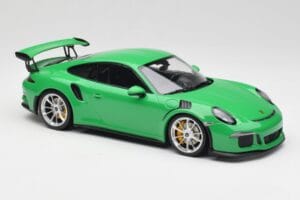Porsche 911 991.1 GT3 RS Lizard Verde & Roți Argintii Minichamps 1:18 153066229 Metal - imaginea 4 din 6