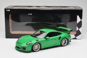 Porsche 911 991.1 GT3 RS Lizard Verde & Roți Argintii Minichamps 1:18 153066229 Metal - imaginea 6 din 6