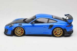 Porsche 911 991.2 GT2 RS Albastru cu Jante Aurii Minichamps 1:18 155068302 Metal - imaginea 3 din 6