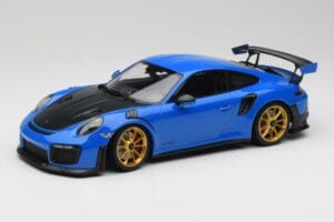 Porsche 911 991.2 GT2 RS Albastru cu Jante Aurii Minichamps 1:18 155068302 Metal