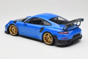 Porsche 911 991.2 GT2 RS Albastru cu Jante Aurii Minichamps 1:18 155068302 Metal - imaginea 5 din 6