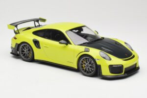 Porsche 911 991.2 GT2 RS Verde Lime cu Jante Argintii Minichamps 1:18 155068309 Metal - imaginea 4 din 6