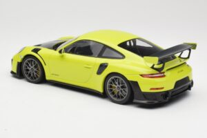 Porsche 911 991.2 GT2 RS Verde Lime cu Jante Argintii Minichamps 1:18 155068309 Metal - imaginea 5 din 6