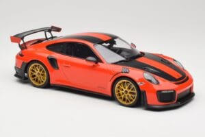 Porsche 911 991.2 GT2 RS Portocaliu Weissach Package Jante Aurii Minichamps 1:18 155068305 Metal - imaginea 4 din 6