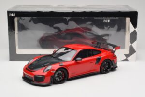 Porsche 911 GT2 RS 991.2 Roșu Jante Negre Minichamps 1:18 155968307 Metal - imaginea 6 din 6