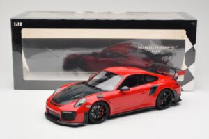 Porsche 911 GT2 RS 991.2 Roșu Jante Negre Minichamps 1:18 155068307 Metal - imaginea 6 din 6