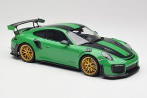 Porsche 911 991.2 GT2 RS Weissach Package British Racing Verde & Roți Aurii Minichamps 1:18 153068318 Metal - imaginea 4 din 6
