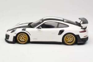 Porsche 911 991.2 GT2 RS Weissach Package Alb Cu Jante Aurii Minichamps 1:18 153068308 Metal - imaginea 3 din 6