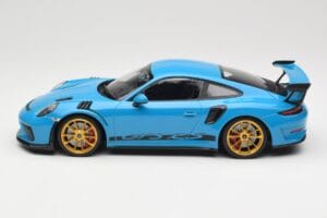 Porsche 911 991.2 GT3 RS Albastru cu Jante Aurii Minichamps 1:18 155068222 Metal - imaginea 3 din 6