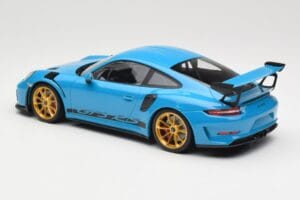 Porsche 911 991.2 GT3 RS Albastru cu Jante Aurii Minichamps 1:18 155068222 Metal - imaginea 5 din 6