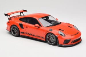 Porsche 911 991.2 GT3 RS Lava Orange & Jante Argintii Minichamps 1:18 155068225 Metal - imaginea 4 din 6