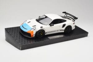 Porsche 911 991.2 GT3 RS Manthey Racing Alb & Albastru & Portocaliu Minichamps 1:18 MR-911-GT3RS-1805 Metal - imaginea 2 din 6
