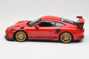 Porsche 911 991.2 GT3 RS Roșu cu Jante Aurii Minichamps 1:18 155068220 Metal - imaginea 3 din 6