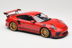 Porsche 911 991.2 GT3 RS Roșu cu Jante Aurii Minichamps 1:18 155068220 Metal - imaginea 4 din 6
