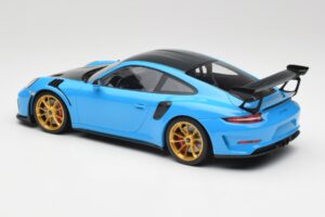 Porsche 911 991.2 GT3 RS Weissach Package Albastru & Roți Aurii Minichamps 1:18 153068232 Metal - imaginea 5 din 6