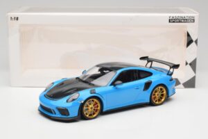 Porsche 911 991.2 GT3 RS Weissach Package Albastru & Roți Aurii Minichamps 1:18 153068232 Metal - imaginea 6 din 6