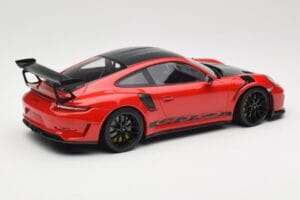 Porsche 911 991.2 GT3 RS Weissach Package Guards Red Jante Negre Minichamps 1:18 153068223 Metal - imaginea 2 din 6