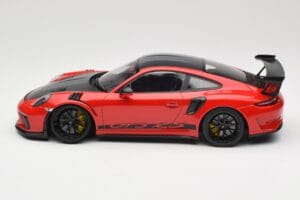 Porsche 911 991.2 GT3 RS Weissach Package Guards Red Jante Negre Minichamps 1:18 153068223 Metal - imaginea 3 din 6
