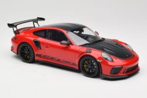 Porsche 911 991.2 GT3 RS Weissach Package Guards Red Jante Negre Minichamps 1:18 153068223 Metal - imaginea 4 din 6