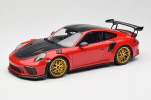 Porsche 911 991.2 GT3 RS Weissach Package Guards Red Jante Magneziu Aurii Minichamps 1:18 153068236 Metal