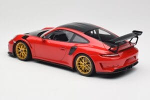 Porsche 911 991.2 GT3 RS Weissach Package Guards Red Jante Magneziu Aurii Minichamps 1:18 153068236 Metal - imaginea 5 din 6