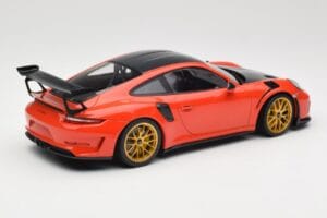 Porsche 911 991.2 GT3 RS Weissach Package Lava Orange Jante Magneziu Aurii Minichamps 1:18 153068227 Metal - imaginea 2 din 6